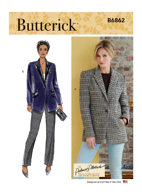 Butterick Pattern B6862 Misses' Jacket Fleece Jacket Down Jacket Parka