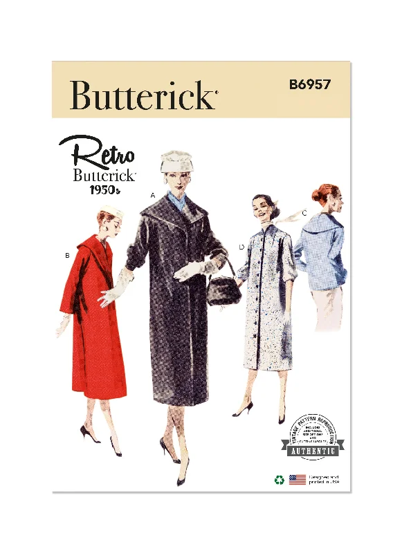 Butterick Pattern B6957 Misses Jacket Belted Jacket Elasticated Jacket Padded Jacket Butterick Pattern B6957 Misses Jacket Belted Jacket Elasticated Jacket Padded Jacket