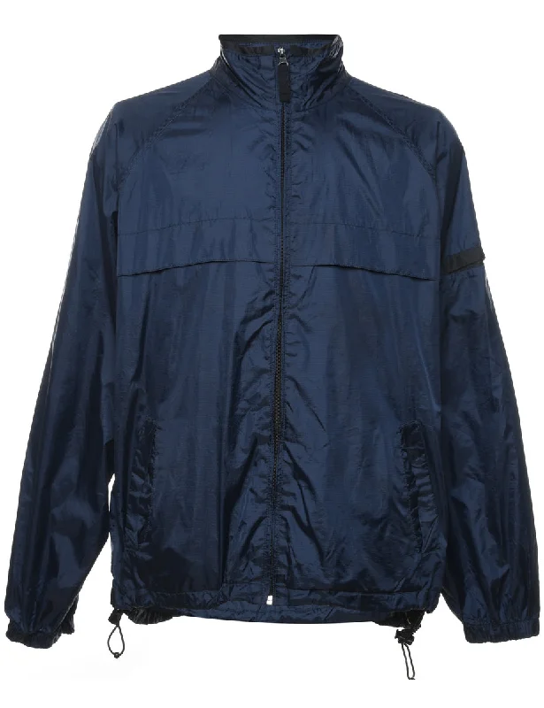 Navy Nylon Jacket - S Striped Jacket Polka Dot Jacket Floral Jacket