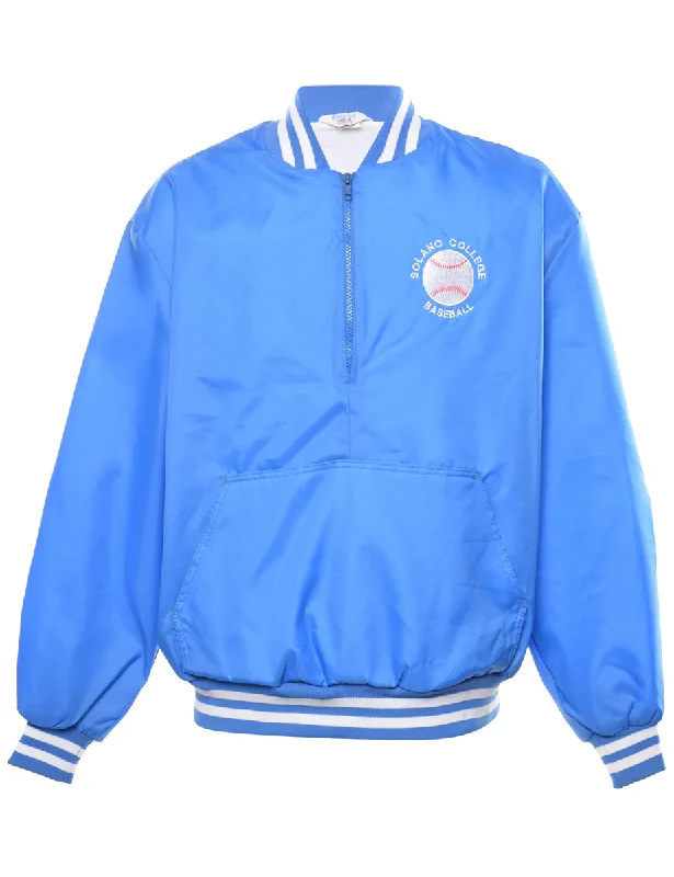 Nylon Blue Classic Waterproof Team Jacket - XL Fleece Jacket Down Jacket Parka