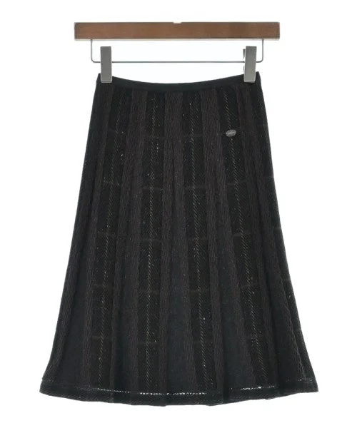 CHANEL Knee length skirts chiffon skirt delicate