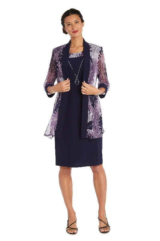 R&M Richards 9003W Short Two Piece Jacket Dress Sale Knit Fabric Woven Fabric Fleece Fabric