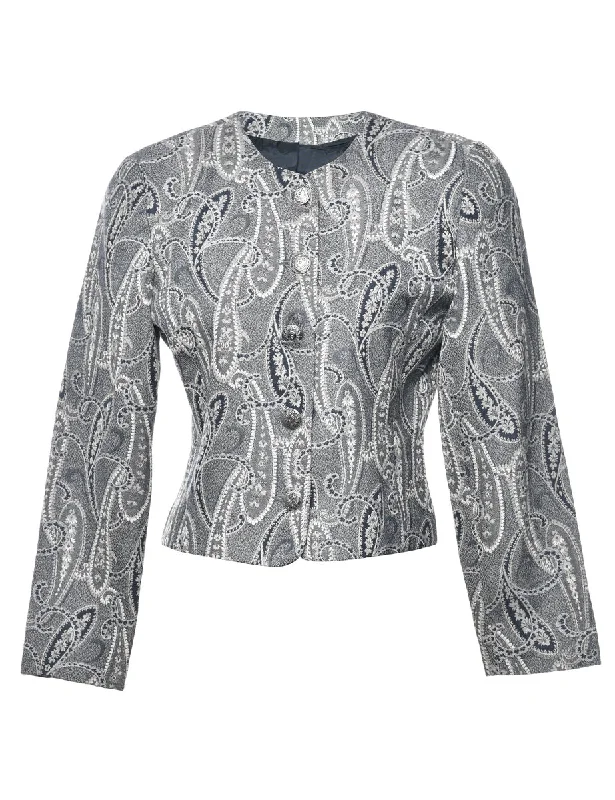 Paisley Pattern Tapestry Jacket - S Jacket Blazer Coat