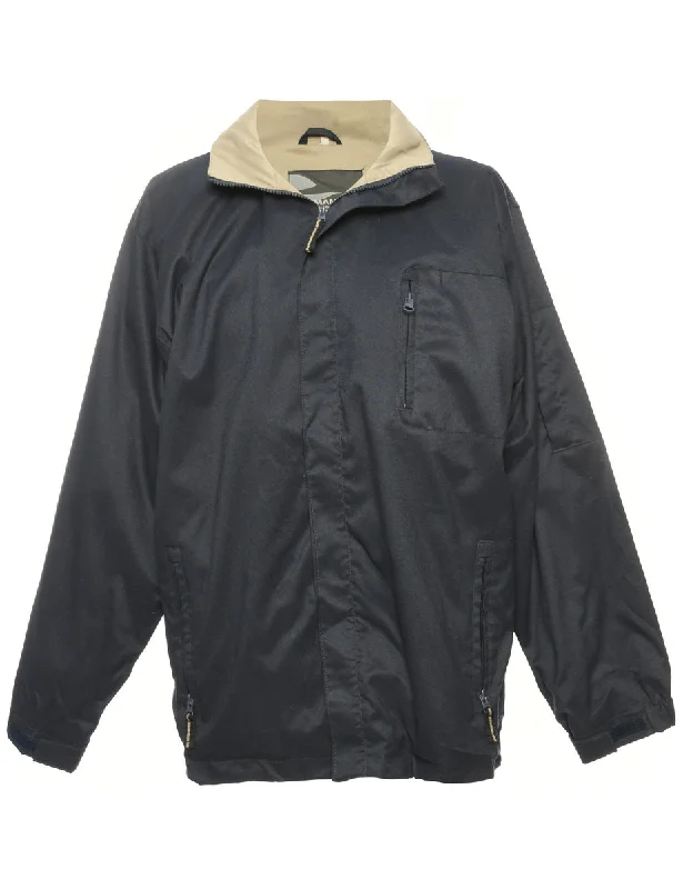 Navy Nylon Jacket - L Nylon Jacket Polyester Jacket Spandex Jacket