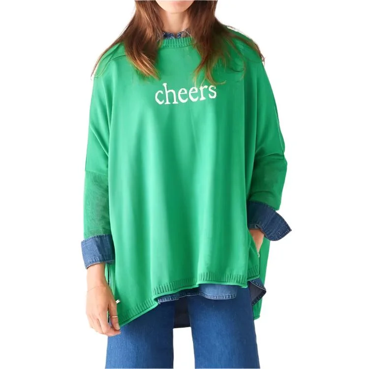 Catalina Cheers Clover Sweater by Mersea Solid Print Embellished