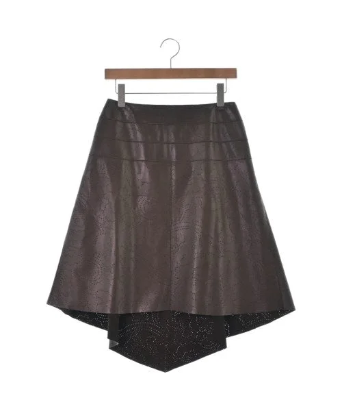 CHANEL Knee length skirts belted skirt waist