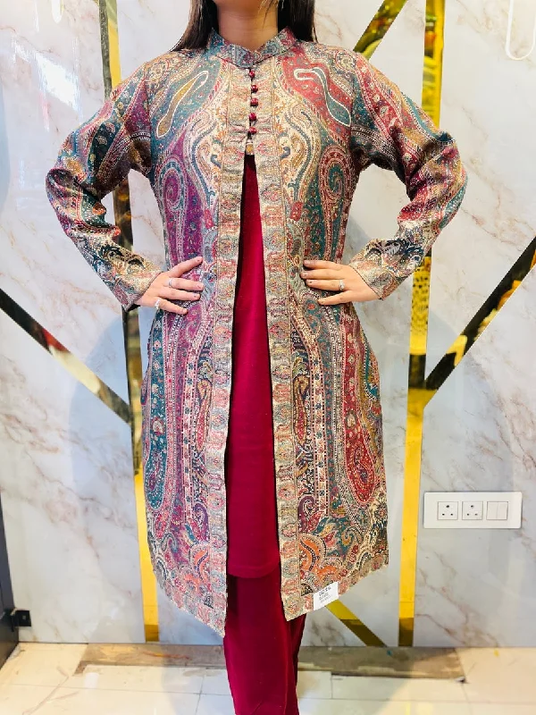 Beautiful Kashmiri kani winter 🥶 Ready made jacket suit Plaid Jacket Tartan Jacket Houndstooth Jacket Beautiful Kashmiri kani winter 🥶 Ready made jacket suit Plaid Jacket Tartan Jacket Houndstooth Jacket