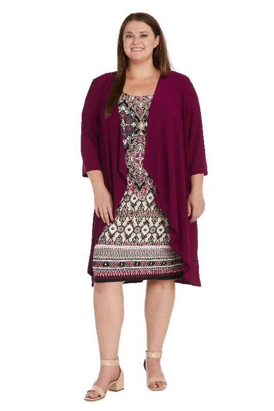 R&M Richards 9667W Short Plus Size Jacket Dress Welt Pockets Slit Pockets Flap Pockets R&M Richards 9667W Short Plus Size Jacket Dress Welt Pockets Slit Pockets Flap Pockets