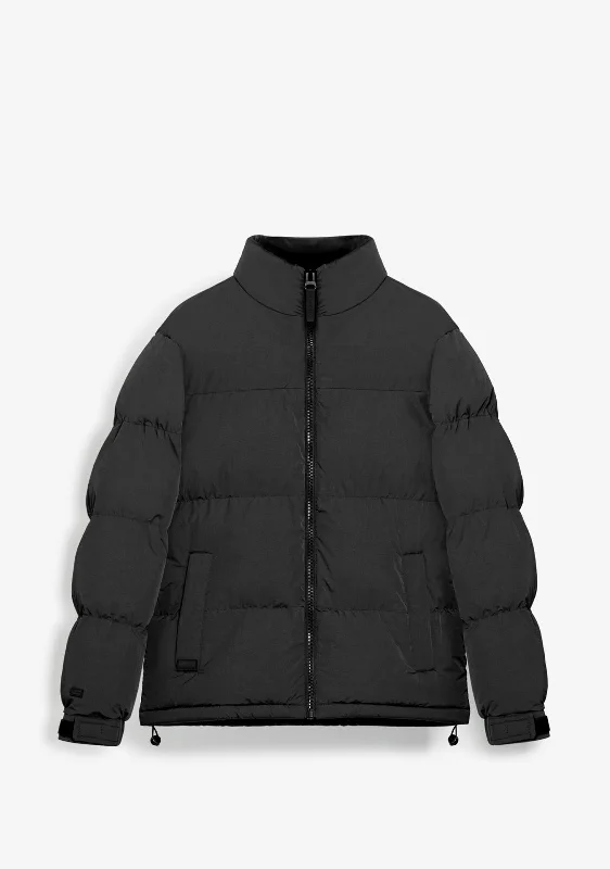 Puffer Jacket Black Collared Jacket Crew Neck Jacket Turtle Neck Jacket