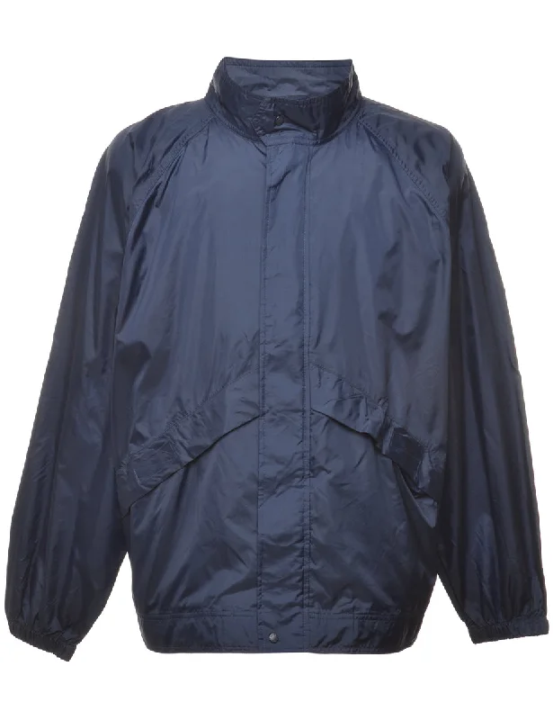 Navy Nylon Jacket - XL Print Jacket Jacquard Jacket Embroidered Jacket