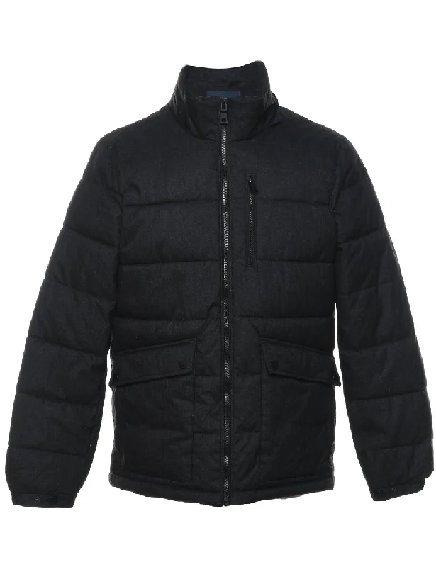 Nautica Black Zip-Front Puffer Jacket - M Rayon Jacket Velvet Jacket Corduroy Jacket Nautica Black Zip-Front Puffer Jacket - M Rayon Jacket Velvet Jacket Corduroy Jacket