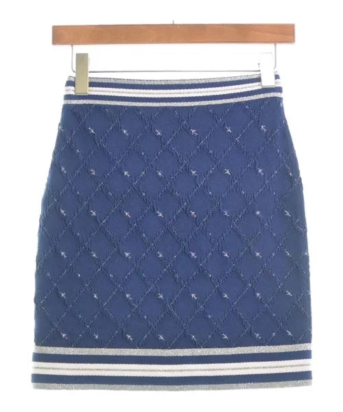 CHANEL Mini skirts denim skirt classic