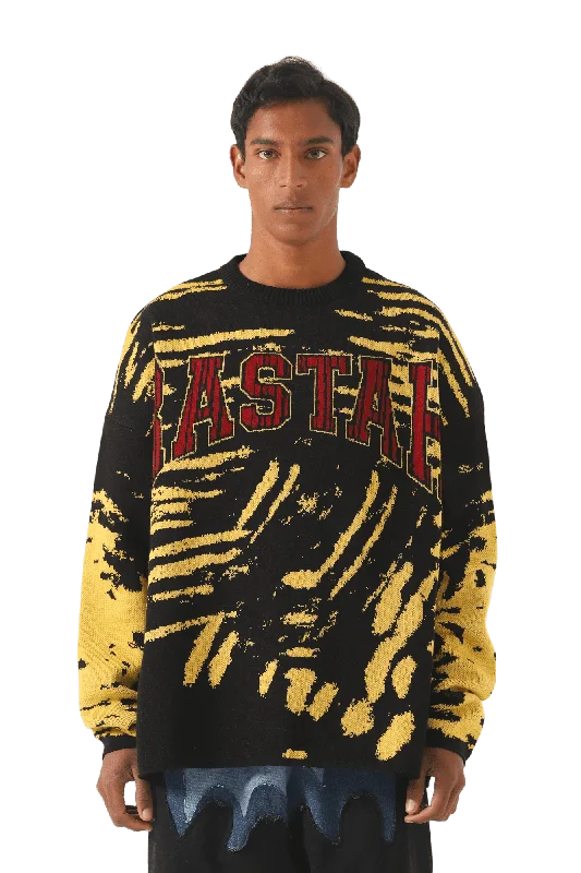 "RETRO FUSION" KNIT SWEATER Fleece Sweater Nylon Polyester