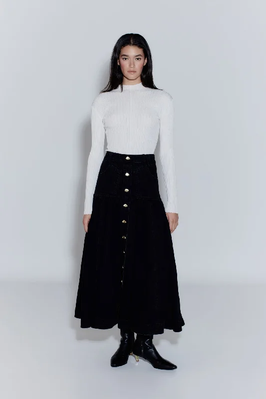 Maya Belmond Denim Midi Skirt denim skirt fashionable