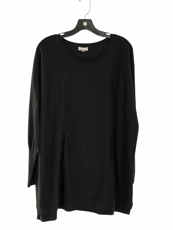 Garnet Hill Size XL Black Sweater High Neck Crew Neck V-Neck