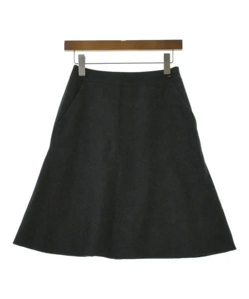 CHANEL Knee length skirts linen skirt airy