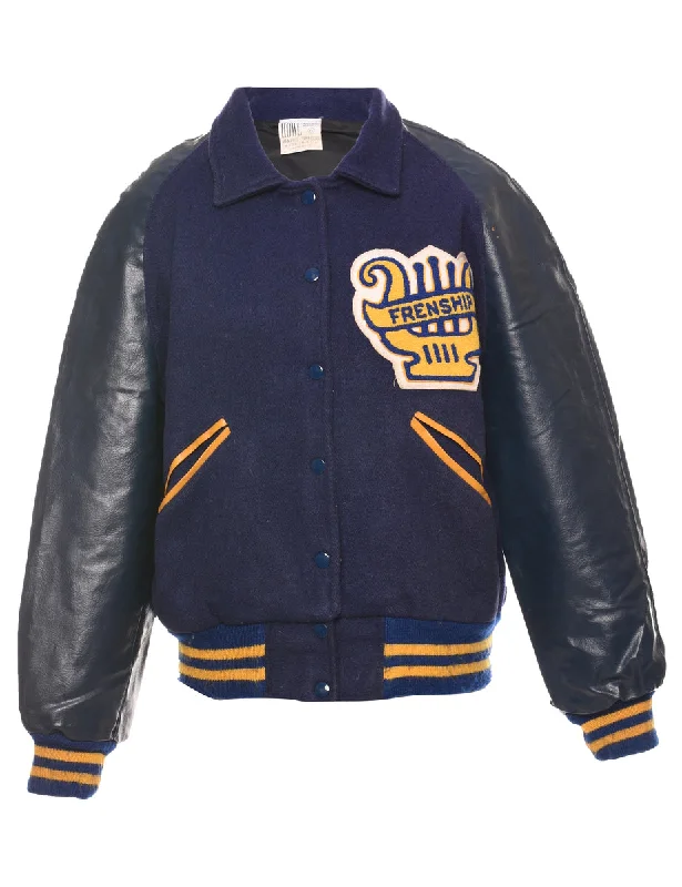 Navy Team Jacket - M Fleece Jacket Down Jacket Parka