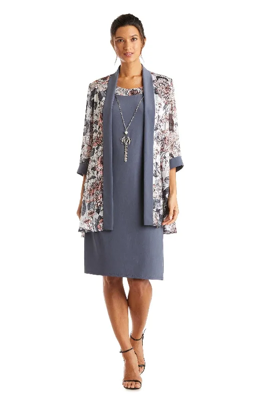 R&M Richards 7119 Short Print Satin Jacket Dress Sale Wool Fabric Cashmere Fabric Tweed Fabric