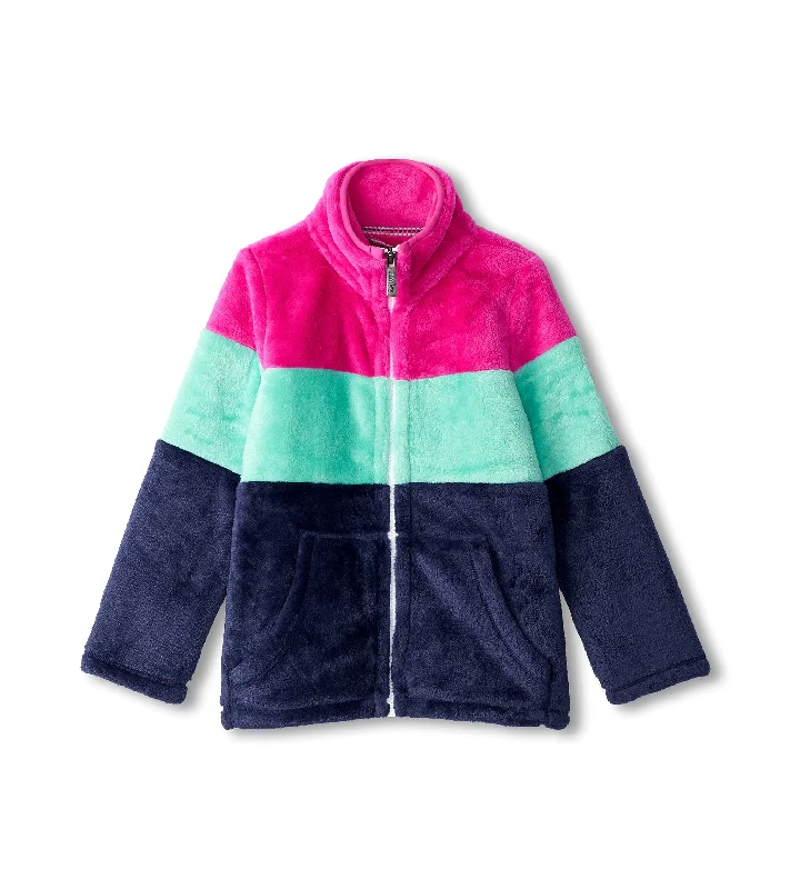 Color Block Stripes Fuzzy Fleece Zip-Up Jacket Satin Jacket Silk Jacket Chiffon Jacket Color Block Stripes Fuzzy Fleece Zip-Up Jacket Satin Jacket Silk Jacket Chiffon Jacket