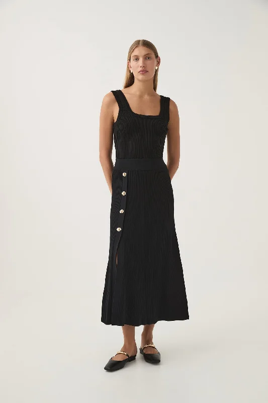 Rossana Knit Midi Skirt leather skirt durable