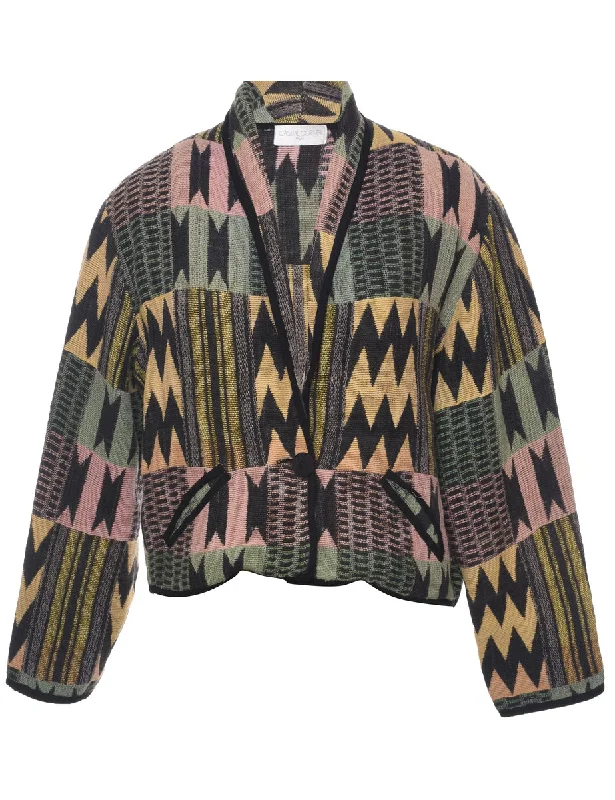 Multi-colour Tapestry Jacket - XL Cotton Jacket Linen Jacket Terry Jacket