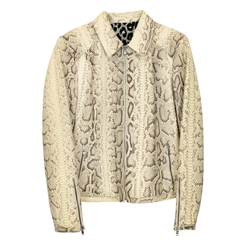 Snakeskin Jacket - 42 Appliqued Jacket Beaded Jacket Sequined Jacket