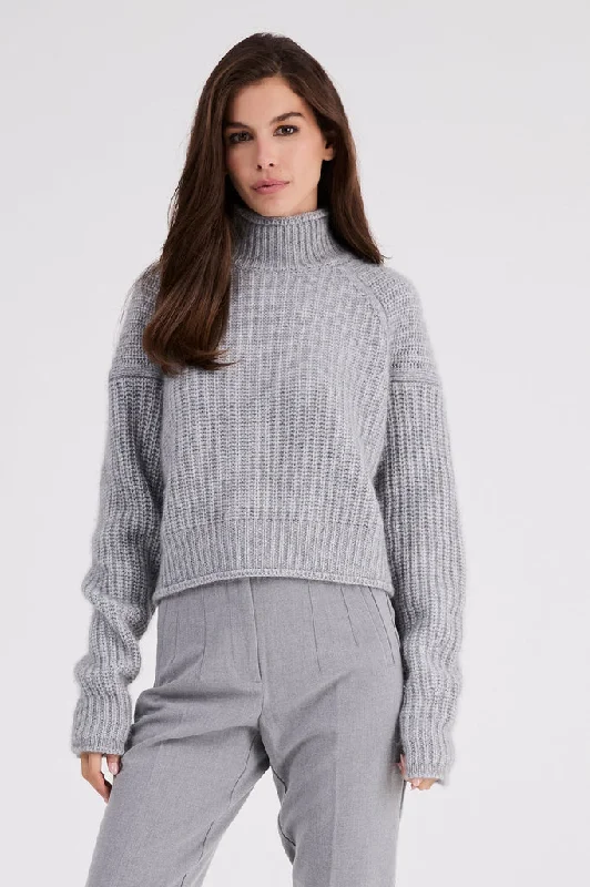Carole Cashmere Sweater - Pebble Grey Wool Sweater Cotton Sweater Cashmere Sweater