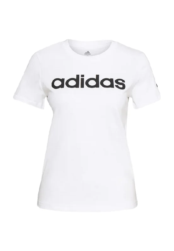 Adidas T-shirt da donna manica corta W Lin T GL0568 white