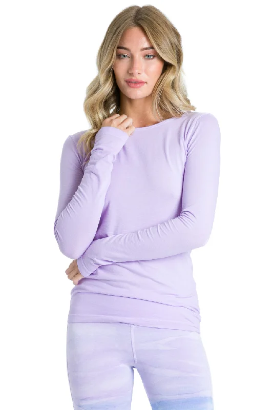 Basic Long Sleeve Scoop Neck T