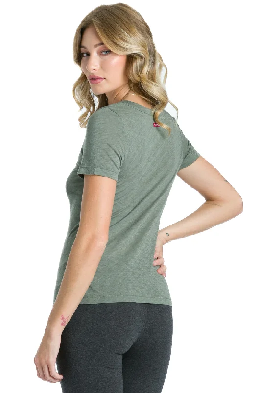 Basic Sexy V-Neck Slub T