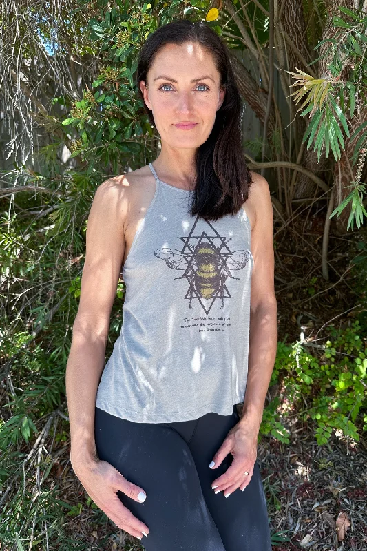 Flowy Spagetti Tee with Sacred Geometry Honey Bee