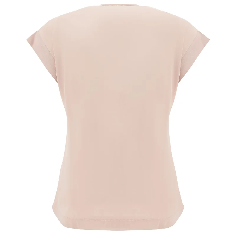 Freddy T-shirt da donna in modal e satin S3WSDT6 P62 smoke rose