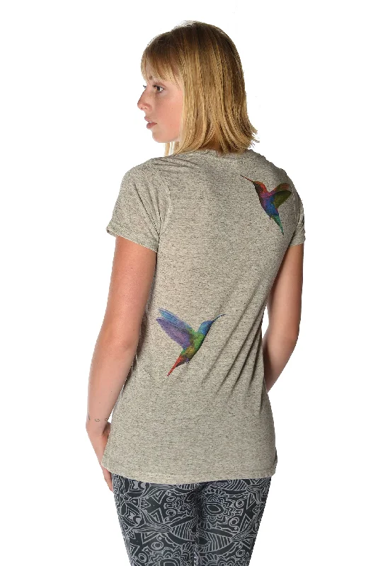 Hummingbird Linen V-neck