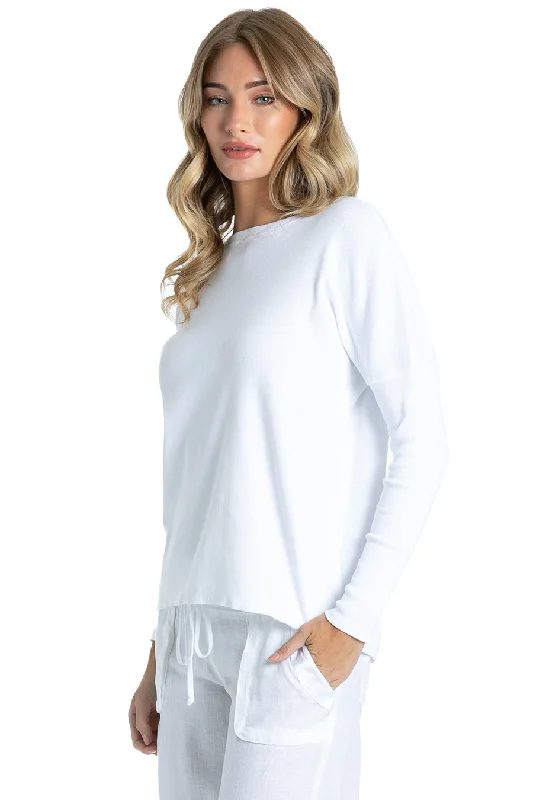 Long Sleeve Float Hem Ribbed T