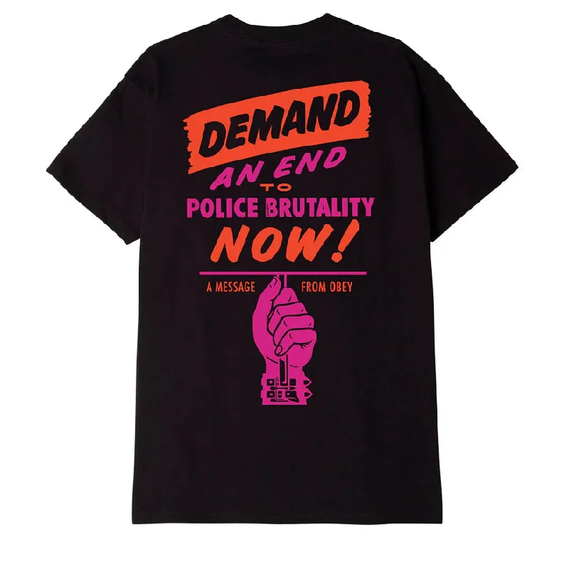 Obey maglietta manica corta da uomo End Police Brutality 165263408 nero