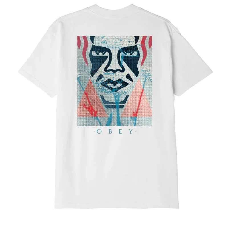 Obey T-Shirt manica corta da uomo Icon Face Classic 165263435 bianco