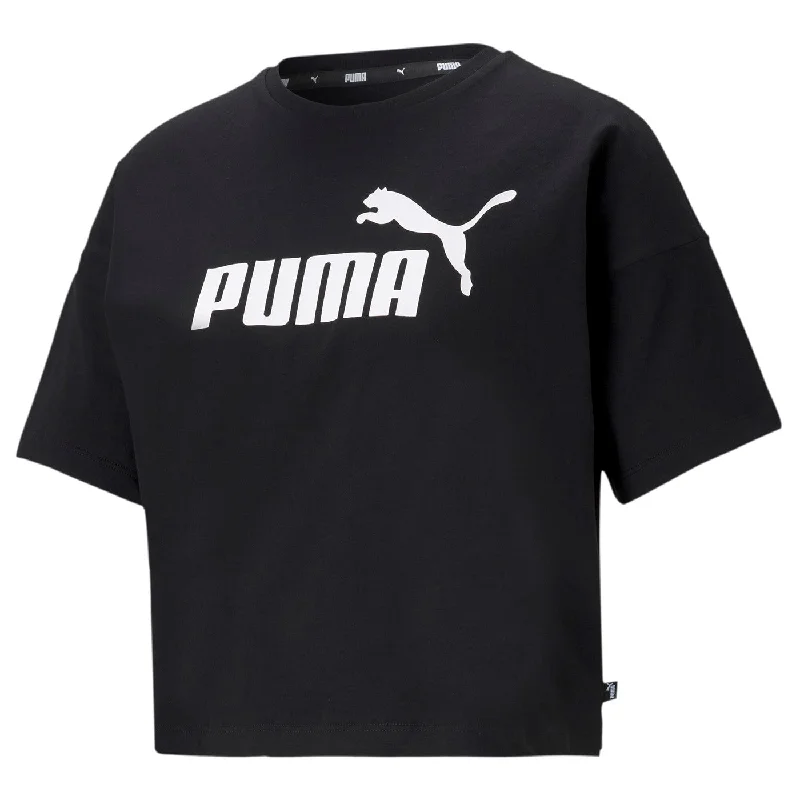 Puma maglietta manica corta da donna ESS Cropped Logo 586866 01 nero