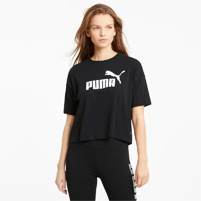 Puma maglietta manica corta da donna ESS Cropped Logo 586866 01 nero