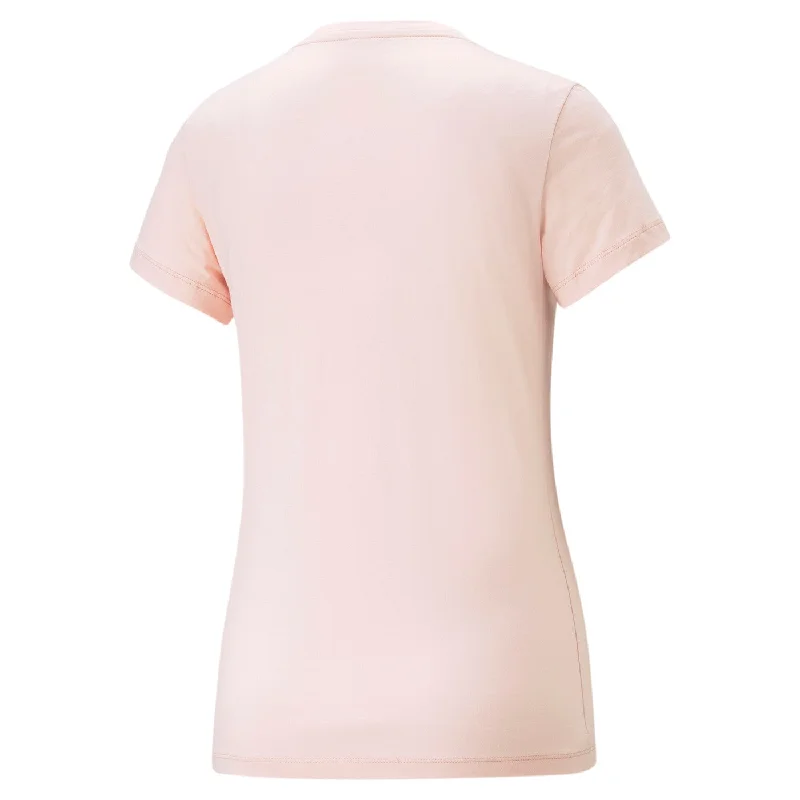 Puma T-shirt da donna manica corta Mini Logo ESS+ Embroidery Tee 848331-66 rose dust