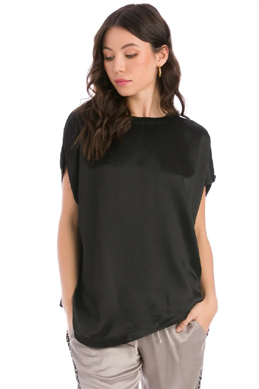 Satin Asymmetric Tuck-It Top