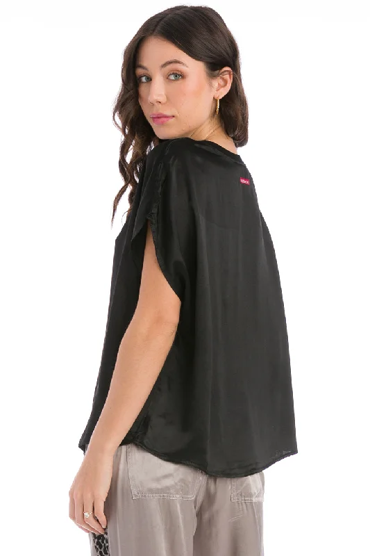 Satin Asymmetric Tuck-It Top