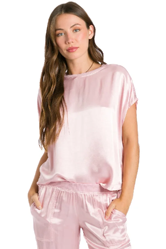 Satin Asymmetric Tuck-It Top