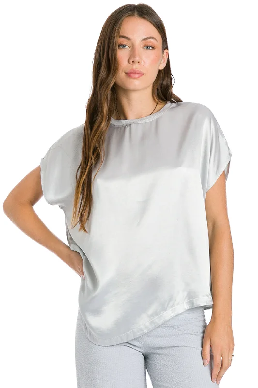 Satin Asymmetric Tuck-It Top