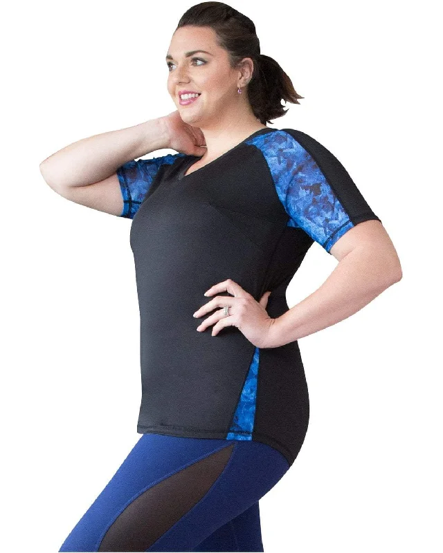 Spirit Short Sleeve Top - Black/Blue