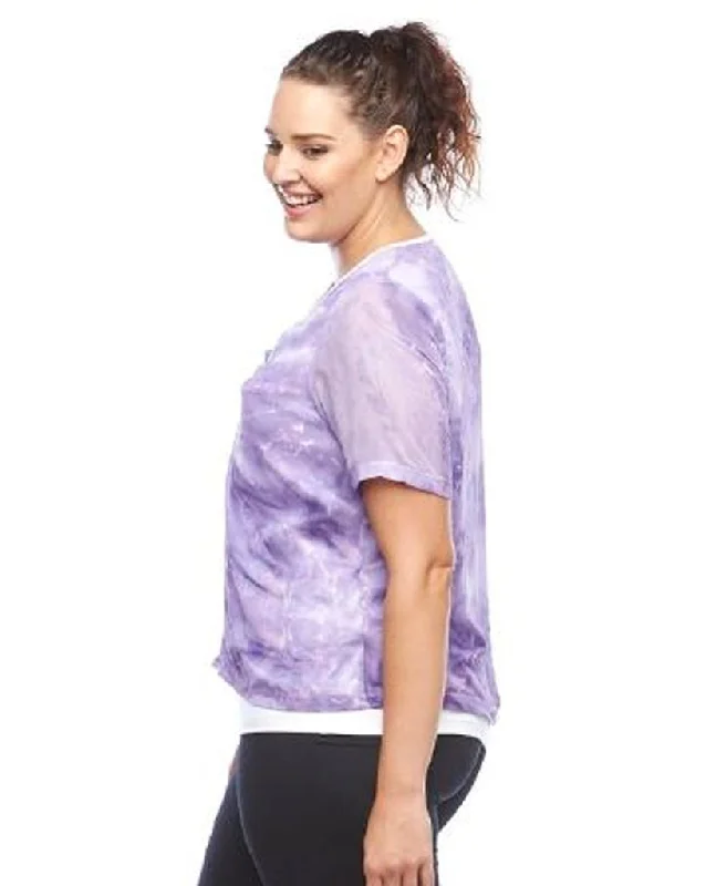 Tie Dyed Double Tee -purple