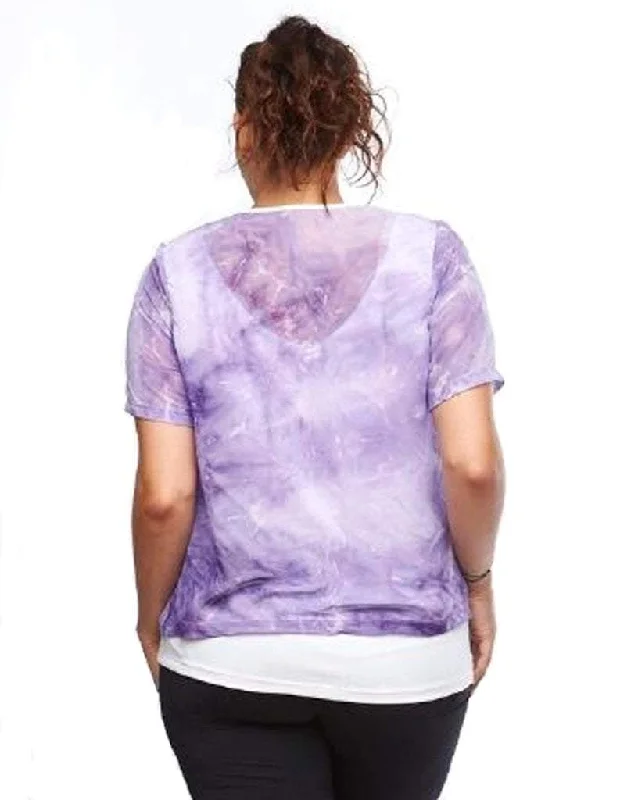 Tie Dyed Double Tee -purple