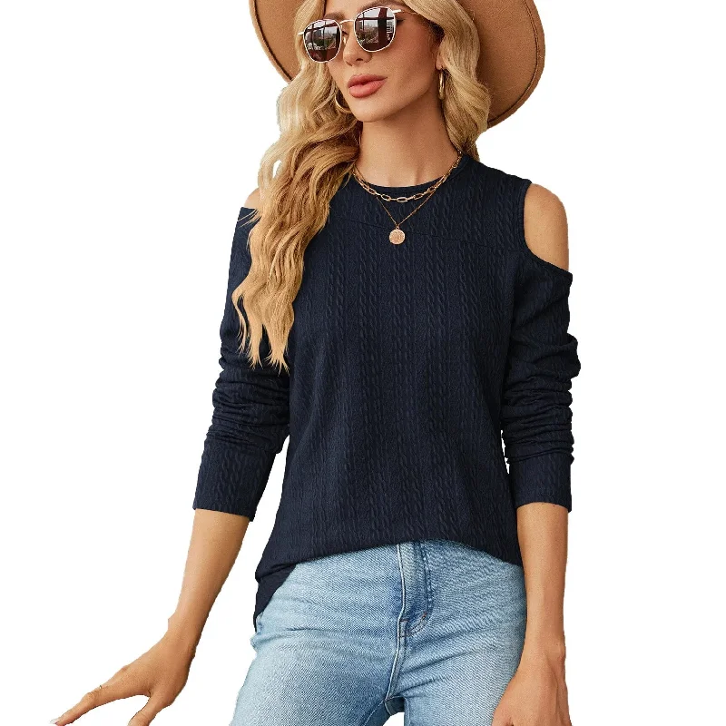 Cold Shoulder Long Sleeve Spring Tee