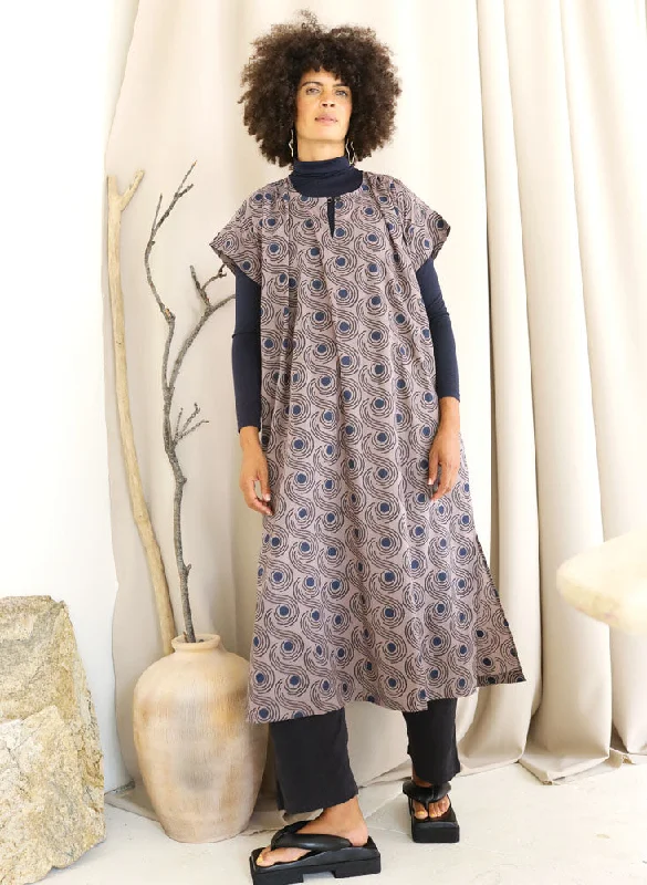 Unisex Dee Caftan, mocha swirls