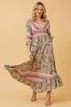 Gina Green Pink Maxi Dress