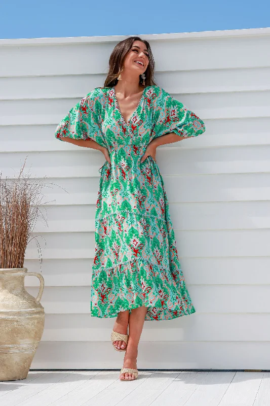 Green Vegas Midi Dress